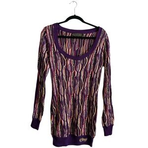 COOGI Vintage Multicolor 3D Knit Sweater Dress Size XL